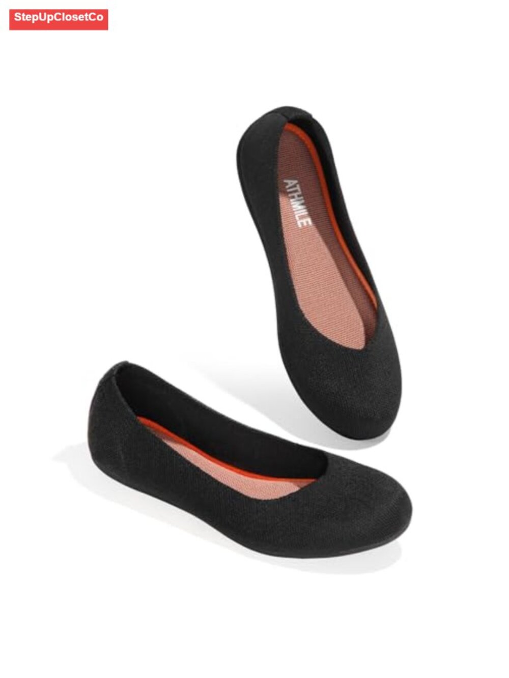 Knit Ballet Flats Round Toe Slip-On Comfort Walking Shoes